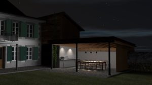 Couvert à Renges - nuit